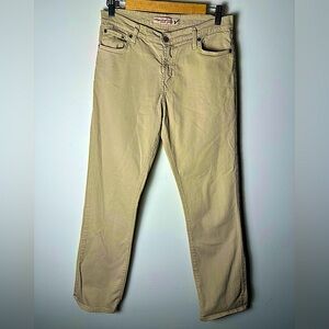 VITAMINA Jeans Deluxe Edition Women’s Tan Straight Leg Pants Sz 46 (IT) 10 (US)